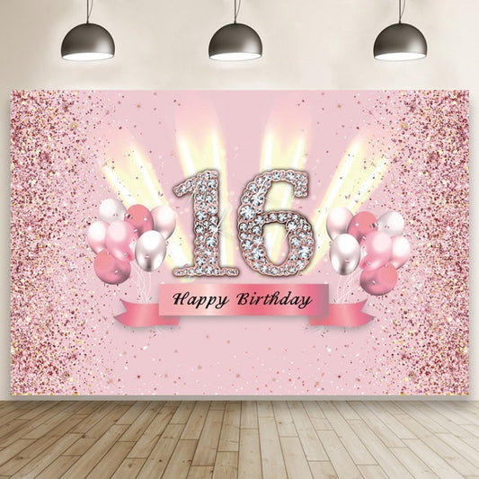1.5x1m Cartoon Digital Birthday Balloon Party Scene Photographic Backdrop(MDT10409) - Birthday Party by buy2fix | Online Shopping UK | buy2fix