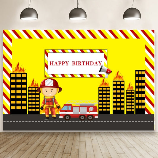 1.5m x 1m  Construction Vehicle Series Happy Birthday Photography Background Cloth(Mdv00452) - Birthday Party by buy2fix | Online Shopping UK | buy2fix