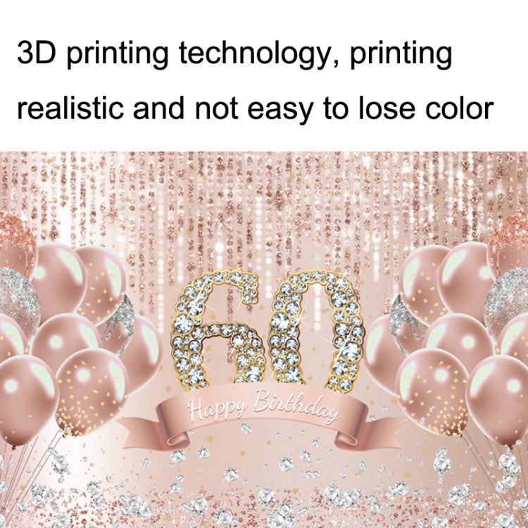 MDN12118 1.5m x 1m Rose Golden Balloon Birthday Party Background Cloth Photography Photo Pictorial Cloth - Birthday Party by buy2fix | Online Shopping UK | buy2fix