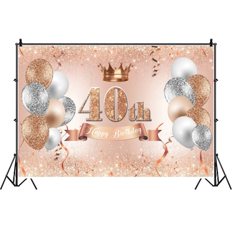 MDN121220 1.5m x 1m Rose Golden Balloon Birthday Party Background Cloth Photography Photo Pictorial Cloth - Birthday Party by buy2fix | Online Shopping UK | buy2fix
