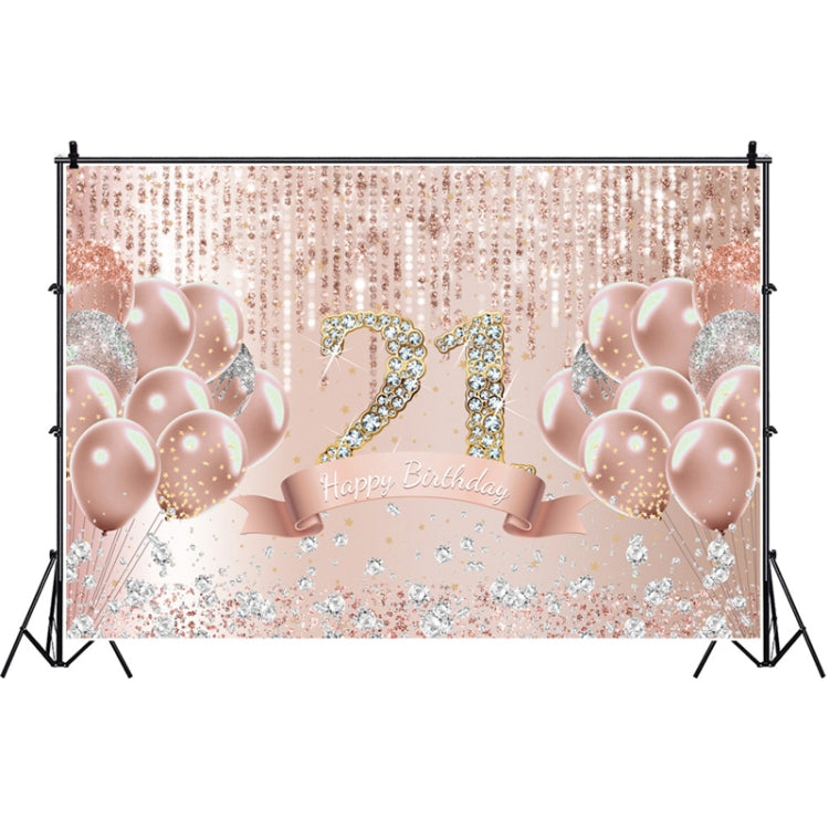 MDU05521 1.5m x 1m Rose Golden Balloon Birthday Party Background Cloth Photography Photo Pictorial Cloth - Birthday Party by buy2fix | Online Shopping UK | buy2fix