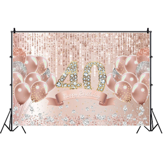MDU05523 1.5m x 1m Rose Golden Balloon Birthday Party Background Cloth Photography Photo Pictorial Cloth - Birthday Party by buy2fix | Online Shopping UK | buy2fix