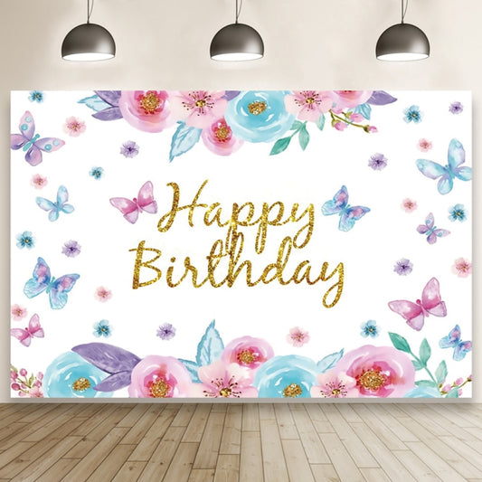 1.5m X 1m Butterfly Pattern Photography Backdrop Birthday Party Decoration Background Cloth(MDT08919) - Birthday Party by buy2fix | Online Shopping UK | buy2fix