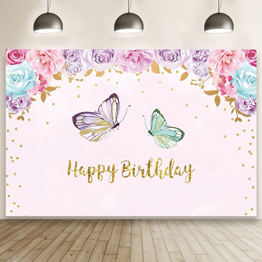 1.5m X 1m Butterfly Pattern Photography Backdrop Birthday Party Decoration Background Cloth(MDT10216) - Birthday Party by buy2fix | Online Shopping UK | buy2fix