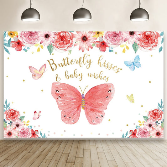 1.5m X 1m Butterfly Pattern Photography Backdrop Birthday Party Decoration Background Cloth(MDU01821) - Birthday Party by buy2fix | Online Shopping UK | buy2fix
