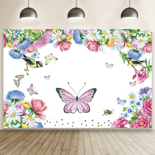 1.5m X 1m Butterfly Pattern Photography Backdrop Birthday Party Decoration Background Cloth(MDZ00509) - Birthday Party by buy2fix | Online Shopping UK | buy2fix