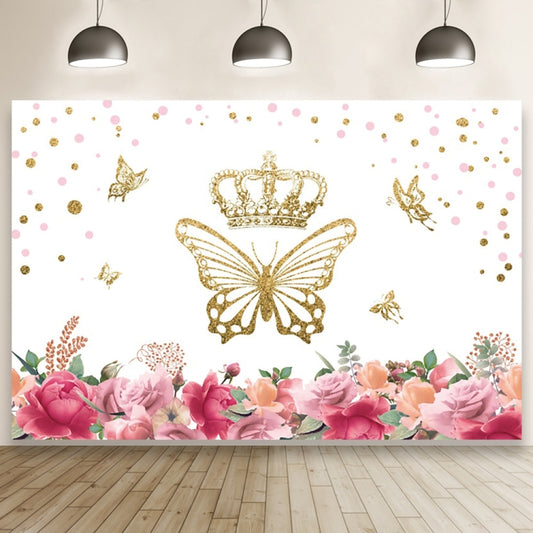 1.5m X 1m Butterfly Pattern Photography Backdrop Birthday Party Decoration Background Cloth(MDZ00555) - Birthday Party by buy2fix | Online Shopping UK | buy2fix