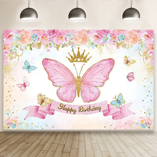 1.5m X 1m Butterfly Pattern Photography Backdrop Birthday Party Decoration Background Cloth(MDN11756) - Birthday Party by buy2fix | Online Shopping UK | buy2fix