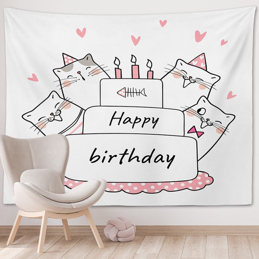 Happy Birthday Photo Backdrop Party Decoration Tapestry, Size: 100x75cm(GT56-2) - Cartoon by buy2fix | Online Shopping UK | buy2fix
