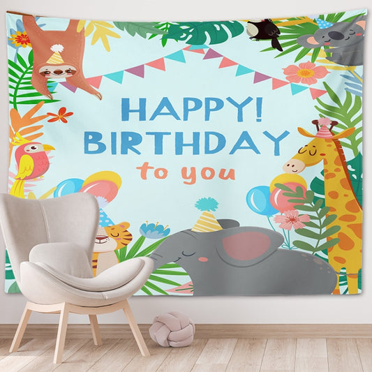 Happy Birthday Photo Backdrop Party Decoration Tapestry, Size: 100x75cm(GT56-3) - Cartoon by buy2fix | Online Shopping UK | buy2fix