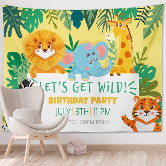 Happy Birthday Photo Backdrop Party Decoration Tapestry, Size: 150x100cm(GT56-7) - Cartoon by buy2fix | Online Shopping UK | buy2fix