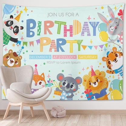 Happy Birthday Photo Backdrop Party Decoration Tapestry, Size: 150x100cm(GT56-8) - Cartoon by buy2fix | Online Shopping UK | buy2fix