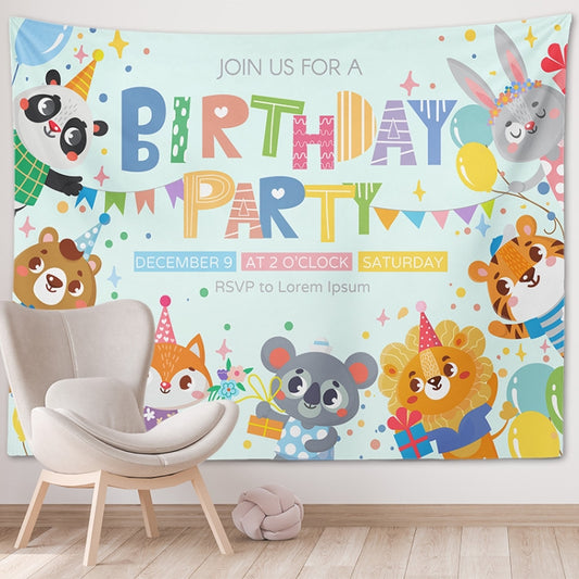 Happy Birthday Photo Backdrop Party Decoration Tapestry, Size: 200x150cm(GT56-8) - Cartoon by buy2fix | Online Shopping UK | buy2fix