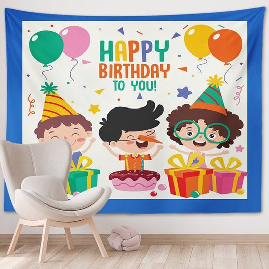 Happy Birthday Photo Backdrop Party Decoration Tapestry, Size: 230x150cm(GT56-4) - Cartoon by buy2fix | Online Shopping UK | buy2fix