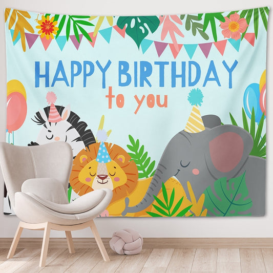 Happy Birthday Photo Backdrop Party Decoration Tapestry, Size: 230x150cm(GT56-5) - Cartoon by buy2fix | Online Shopping UK | buy2fix