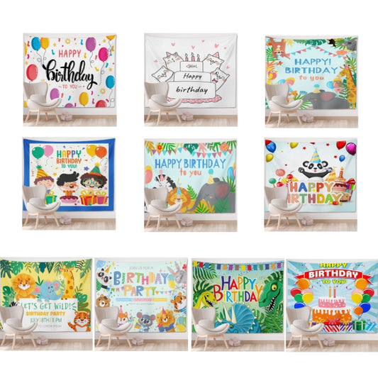 Happy Birthday Photo Backdrop Party Decoration Tapestry, Size: 230x150cm(GT56-5) - Cartoon by buy2fix | Online Shopping UK | buy2fix