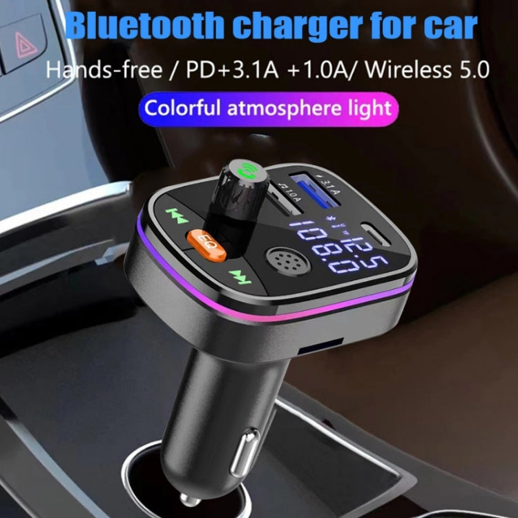 Q10 Car Bluetooth MP3 With TYPE-C Port PD Charging FM Transmitter - Bluetooth Car Kits by buy2fix | Online Shopping UK | buy2fix