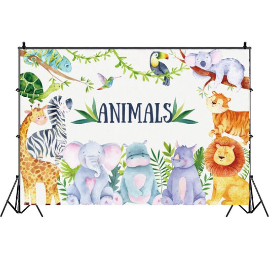 MDN06668 1.5m x 1m Animal Forest Cartoon Birthday Party Banquet Decoration Photo Background Cloth - Birthday Party by buy2fix | Online Shopping UK | buy2fix