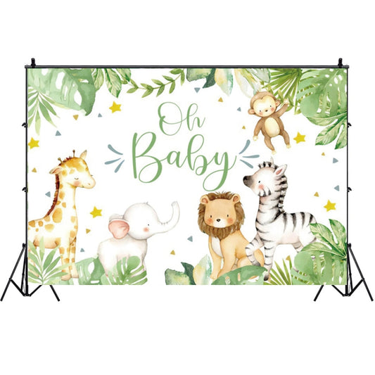 MDN13326 1.5m x 1m Animal Forest Cartoon Birthday Party Banquet Decoration Photo Background Cloth - Birthday Party by buy2fix | Online Shopping UK | buy2fix
