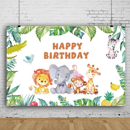 MDT10056 1.5m x 1m Animal Forest Cartoon Birthday Party Banquet Decoration Photo Background Cloth - Birthday Party by buy2fix | Online Shopping UK | buy2fix