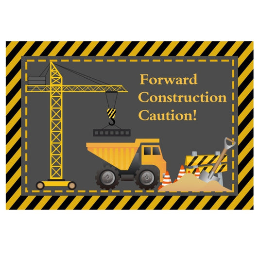 1.2m x 0.8m Construction Vehicle Series Happy Birthday Photography Background Cloth(12200968) - Birthday Party by buy2fix | Online Shopping UK | buy2fix