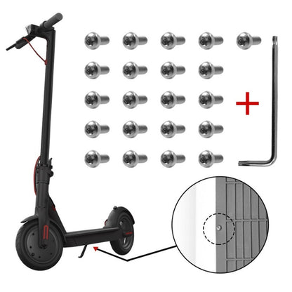 21pcs/set For Xiaomi Mijia M365 Pro Battery Compartment Screws(White) - Accessories & Parts by buy2fix | Online Shopping UK | buy2fix