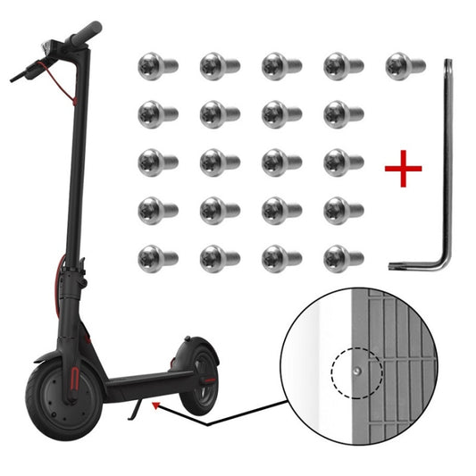 21pcs/set For Xiaomi Mijia M365 Pro Battery Compartment Screws(White) - Accessories & Parts by buy2fix | Online Shopping UK | buy2fix