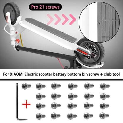 21pcs/set For Xiaomi Mijia M365 Pro Battery Compartment Screws(White) - Accessories & Parts by buy2fix | Online Shopping UK | buy2fix