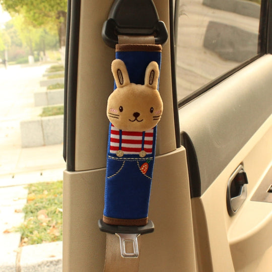H002 Children Car Seat Belt Cartoon Cover(Rabbit)