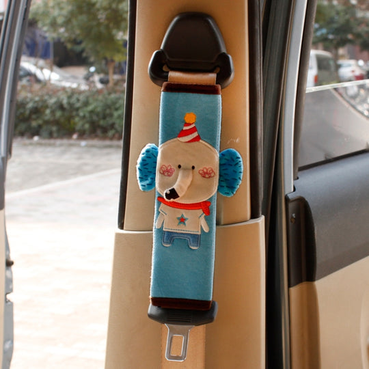 H002 Children Car Seat Belt Cartoon Cover(Elephant)