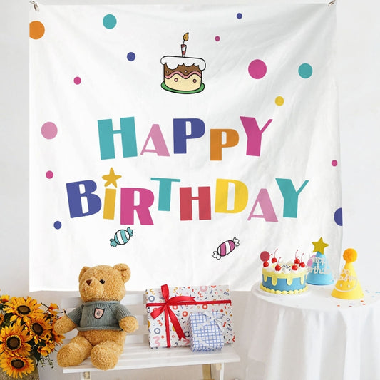 Birthday Layout Hanging Cloth Children Photo Wall Cloth, Size: 150x180cm Velvet(20) - Cartoon by buy2fix | Online Shopping UK | buy2fix