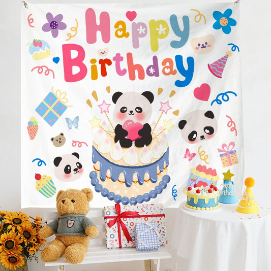 Birthday Layout Hanging Cloth Children Photo Wall Cloth, Size: 150x200cm Velvet(5) - Cartoon by buy2fix | Online Shopping UK | buy2fix