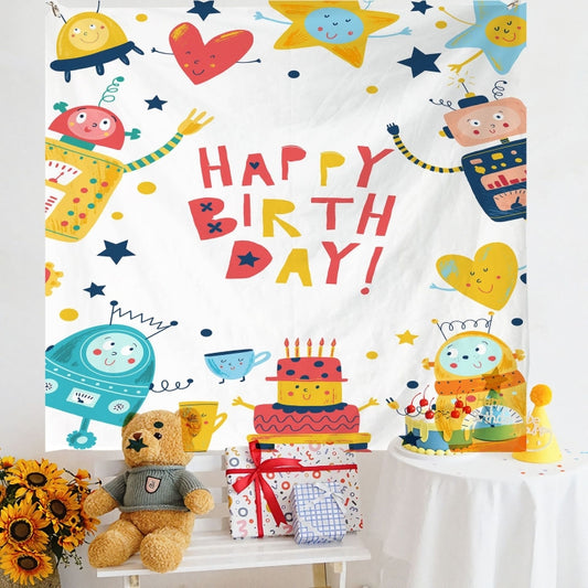 Birthday Layout Hanging Cloth Children Photo Wall Cloth, Size: 150x230cm Velvet(1) - Cartoon by buy2fix | Online Shopping UK | buy2fix