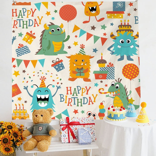 Birthday Layout Hanging Cloth Children Photo Wall Cloth, Size: 150x230cm Velvet(36) - Cartoon by buy2fix | Online Shopping UK | buy2fix