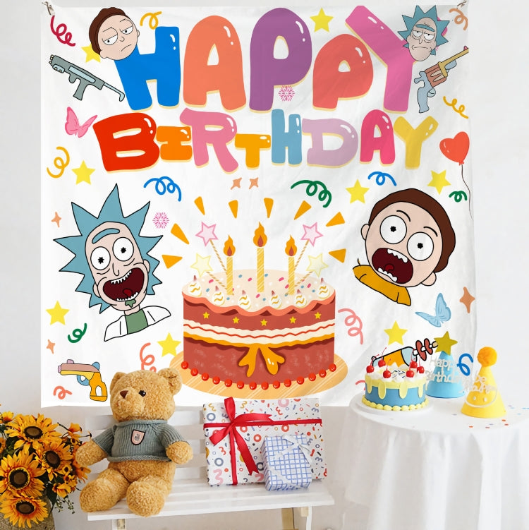 Birthday Layout Hanging Cloth Children Photo Wall Cloth, Size: 180x200cm Velvet(9) - Cartoon by buy2fix | Online Shopping UK | buy2fix