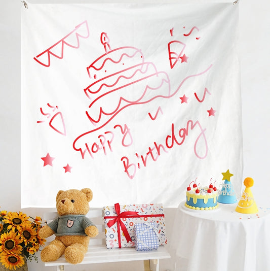 Birthday Layout Hanging Cloth Children Photo Wall Cloth, Size: 180x200cm Velvet(32) - Cartoon by buy2fix | Online Shopping UK | buy2fix