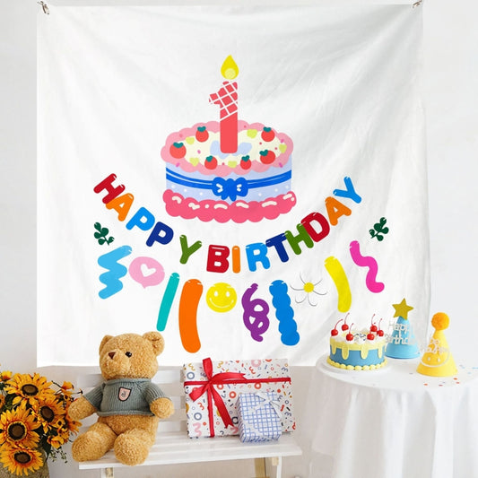 Birthday Layout Hanging Cloth Children Photo Wall Cloth, Size: 180x230cm Velvet(11) - Cartoon by buy2fix | Online Shopping UK | buy2fix