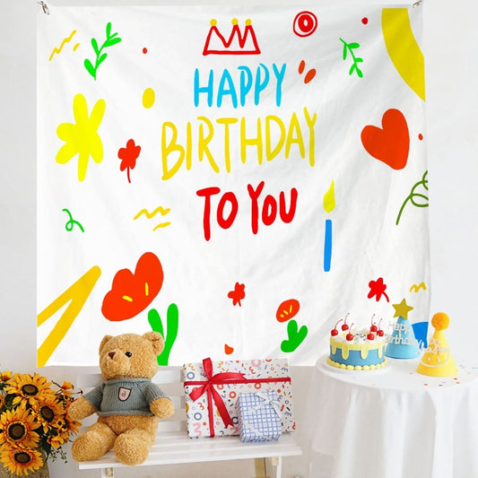 Birthday Layout Hanging Cloth Children Photo Wall Cloth, Size: 180x230cm Velvet(29) - Cartoon by buy2fix | Online Shopping UK | buy2fix