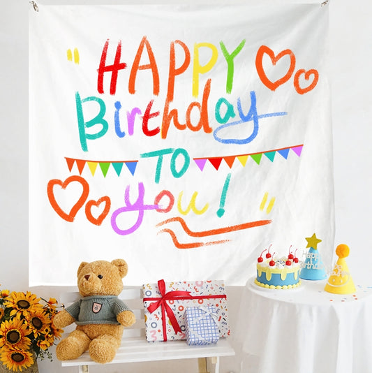 Birthday Layout Hanging Cloth Children Photo Wall Cloth, Size: 180x230cm Velvet(40) - Cartoon by buy2fix | Online Shopping UK | buy2fix