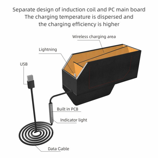Q9 2 In 1 Multi-function Car Storage Box Wireless Charging - Stowing Tidying by buy2fix | Online Shopping UK | buy2fix