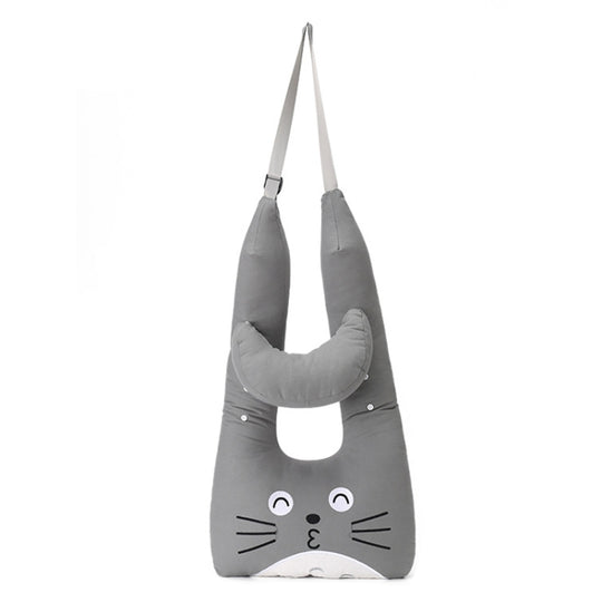 8146 Bande dessinée réglable voiture enfants sommeil ceinture de sécurité oreiller cervical en forme de U (gris Totoro)