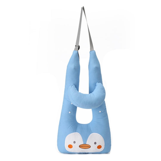 8146 Bande dessinée réglable voiture enfants sommeil ceinture de sécurité oreiller cervical en forme de U (pingouin bleu)