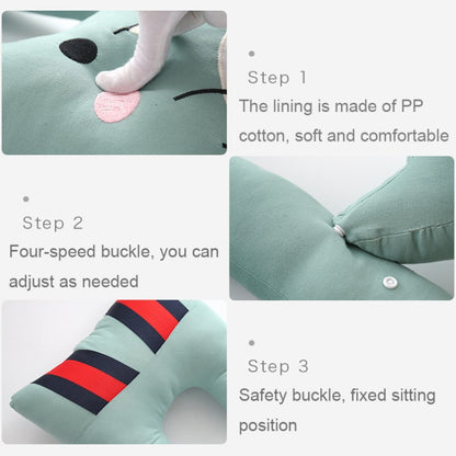 8146 Cartoon Adjustable Car Children Sleep Safety Belt U-shaped Neck Pillow(Coffee Monkey) - Seat Belts & Padding by buy2fix | Online Shopping UK | buy2fix