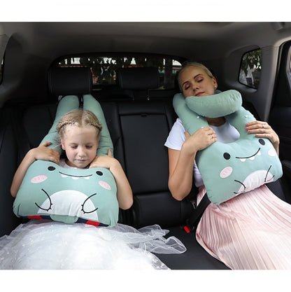 8146 Cartoon Adjustable Car Children Sleep Safety Belt U-shaped Neck Pillow(Coffee Monkey) - Seat Belts & Padding by buy2fix | Online Shopping UK | buy2fix