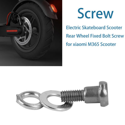 For Xiaomi Mijia M365/PRO 5pcs Scooter Rear Wheel Fixing Screws(White) - Accessories & Parts by buy2fix | Online Shopping UK | buy2fix