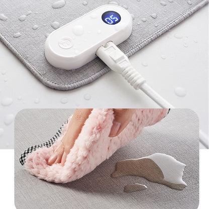 150W 80x33cm Heated Mouse Pad Digital Display Adjustable Hand Warmer Desk Pad 220V EU Plug Black by buy2fix