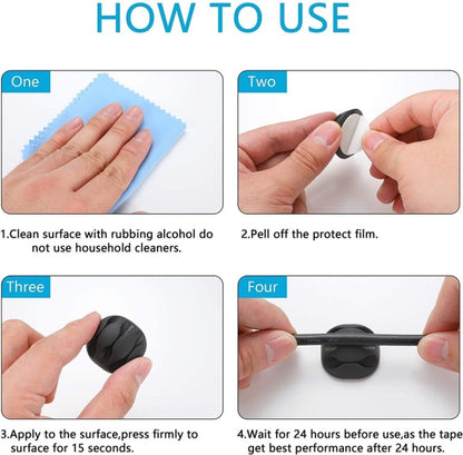 4pcs Zipper Ties Cord Management Organizer Kit Cable Sleeve With Zipper Cable Clip by buy2fix