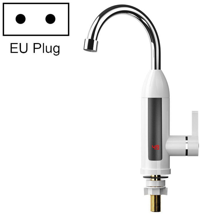 Smart Household Digital Display Instant Hot Kitchen Electric Faucet, Plug: EU Plug(White) - Faucets & Accessories by buy2fix | Online Shopping UK | buy2fix