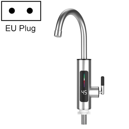 Smart Household Digital Display Instant Hot Kitchen Electric Faucet, Plug: EU Plug(Stainless Steel) - Faucets & Accessories by buy2fix | Online Shopping UK | buy2fix