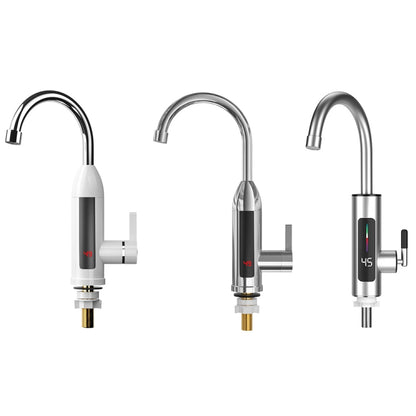 Smart Household Digital Display Instant Hot Kitchen Electric Faucet, Plug: EU Plug(White) - Faucets & Accessories by buy2fix | Online Shopping UK | buy2fix